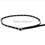 Wholesale Rivet Decorated Square Buckle Sex Women Lady Thin PU Waist Belt thumbnail-2