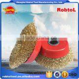5" Steel Wire Cup Brush Wheel Twist Knot Crimped Bowl Disc Abrasive Round Grinding Cheaning Brush thumbnail-6