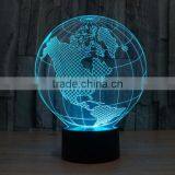 Earth Globe 3D Touch Control LED Desk Night Light Map of America/European Home Decor Bedroom thumbnail-1