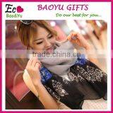 High Quality Gradual Colors Voile Female Scarves Shawl Wrap Long Foulard Women Scarf Flower Print thumbnail-3
