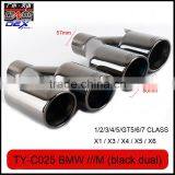 Auto Tuning Ss304 Exhaust Tips Laser M Polish for Bmw