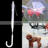 1Pcs Cute Fashion Attractive Comfortable Transparent PVC Dog Puppy Pet Umbrella for Outdoor Rain Travel Hiking Pet Supplies thumbnail-3