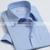 Man's Short Sleeve Shirts Dress Blue Shirts Men thumbnail-1