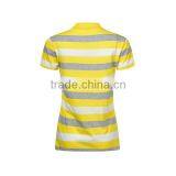 Black and Yellow Striped Women's Office Uniform Design Polo Shirt thumbnail-2