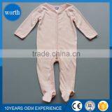 Pure Cotton Polka Dot Printed Baby Long Sleeves Romper With Foot thumbnail-1