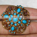 Feroza COCKTAIL Polki FINGER Ring thumbnail-1