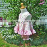 2017 New Arrival Floral Wholesale Children's Boutique Clothing of Baby Clothes Girl Smocked Dress Set thumbnail-4