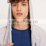 Thin Hoodie With String Blank Pullover Grey Wholesale Plain Zip Hoodies thumbnail-4