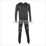 Custom Street Style Ripped Hole Washing Slim Fit Tracksuit thumbnail-2