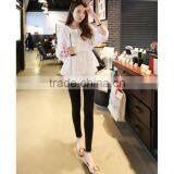 Latest Fashion Cotton and Linen Rond Collar Shirt Flounce Shirt Blouse for Women thumbnail-5