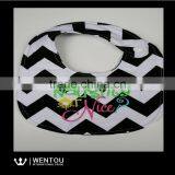 Wholesale Chevron Monogram Seersucker Bib thumbnail-3