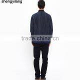 New Arrival Men Fashion Vertical Stripe Cotton Jacket Wholesale Baseball Jacket Guangzhou Clothing Manufacturer thumbnail-4