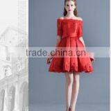 2017 Design Women Wedding Dress for Embroidered Lace,flat Shoulder Lace up Back Wedding Dress OEM thumbnail-6