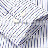 100% Cotton Classic Fit Stripe Long Sleeve Mens Shirt Pocket Style for Oem thumbnail-4