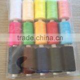 15pcs in Clear Box Paper Tube Polyester Sewing Thread