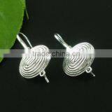 5 Pairs Silver Plated Shell Charm Ear Hooks 30x16mm Nickel FREE thumbnail-1