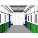 Ceiling Filter Cement Floor Vehicle Side Draft Paint Booth, Car Spray Stations thumbnail-1