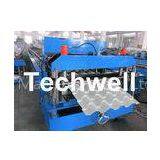 Roof Color Steel Tile Roll Forming Machine With Hydraulic Pressing For Metal Roof Tile
