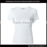 Oem Short Sleeve O Neck Blank Plain T Shirts Clothes for Women,Womens Pure White Cotton Plain T-Shirts for Printing thumbnail-1