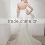 Mermaid Halter Neck Court Train With Elegant Lace Wedding Dress AS30602 thumbnail-2