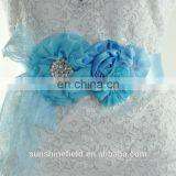 Wedding Sash Belt Maternity Sash Chiffon Flower Sash QB5A9 thumbnail-4