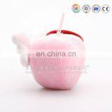 Chinese ICTI Factory Peach Heart With Wings Keychain Toy Stuffed Heart Toy Can Pass ASTM/CPSIA/EN71 thumbnail-2