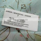 Customized Type Printed Label for Uniform Care Label Jeans Italy
