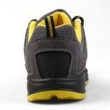 Hot Selling Cheap Fly Knit Fabric and Suede Leather Safety Shoe With Steel Toe and Steel Plate thumbnail-2