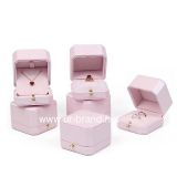 Wholesale Custom Print Logo Necklace Wedding Ring Box Jewelry Packing Box Pink