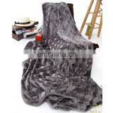New Arrival Polyester Printed Dark Grey Flannel Fleece Brushed Blanket in Bulk Wholesale Winter Blanket thumbnail-6
