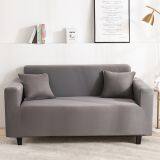 Black Brushed Elastic Stretch Sofa Cover Couch Cover Sofa Slipcovers thumbnail-5