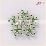 Fashion Beautiful Bulk Crystal Decorative Star Fish Brooch For Gifts thumbnail-1