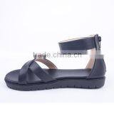Back Zipper New Model Comfort Woman Fashion Summer Flat Ankle Sandals thumbnail-4