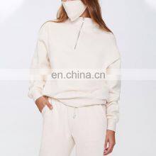 New Design Blank Half Cut Full Zipper Mans Zip up Hoodies Wholesale Street Style Hoodie thumbnail-2