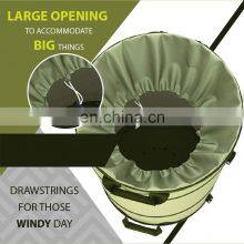 30 Gallon Canvas Garden Waste Bag Bucket Pop-up Reusable Yard Leaf Bag Holder- Trash Bag Heavy Duty Hardened Bottom thumbnail-3