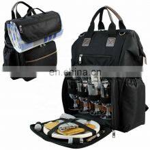 Travel Thermal Cooler Wine Holder 4 Person Picnic Backpack Picnic Basket With Cooler Compartment Cooler Bag Starship thumbnail-1