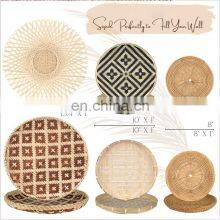 Set of 6 Rattan Wall Basket Decor Woven Bamboo Wall Hanging Art Decor Wholesale Vietnam Supplier thumbnail-4