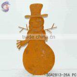 Garden Decorative With Rusty Metal Snowman Ground Sticks thumbnail-1