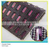 24*40 cm Hotfix Square Glass Rhinestone Mesh Sheet 8*8 mm Black thumbnail-5