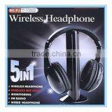 Hot Selling Wireless 5IN1 Headphone/earphone With Mic for TV,PC thumbnail-1