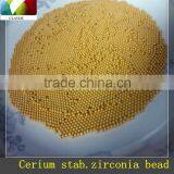 Diameter 2.0-2.2mm Ceria Stab Zirconia Bead Specilized in Coating,pigment Industry(20%CeO2+80%ZrO2,6.2g/cm3) thumbnail-1