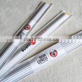 Red Paper Sleeve Round Disposable Bamboo Chopsticks