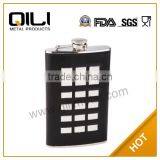 7oz Leather Wrapped Stainless Steel Liquor Flask