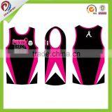 Promotional Custom Sublimation Running Singlet, Custom T-back Singlet thumbnail-3