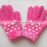 High Performance magic microfiber wet chenille gloves with feather cuff
