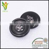 Black Round Cow Horn Buttons for Ladies Suit