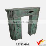Antique Green Hand Painted Wood Fireplace Mantel Lowes