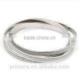 Fashion Discount Three Circle Matte Silver Gold Bracelets Wrapped Bangles thumbnail-2