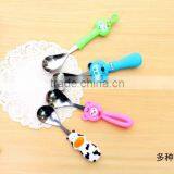 C082 Cartoon Plastic Handle Baby Stainless Steel Spoon thumbnail-5