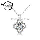 European Style Fashion 925sterling Silver Crytal Flower Design Pendant Jewellery thumbnail-1